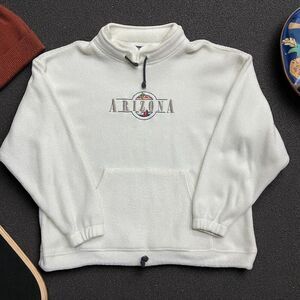 Expressions Vintage Arizona Desert Embroidered Fleece Pullover Sweater Men's L